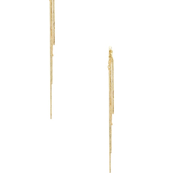 Amber Sceats Long Fringe Earrings in Gold, Size: OS - Picture 3 of 6